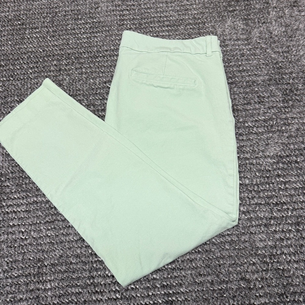 Old Navy Womens Pixie Skinny Pants Size 16 Petite High Rise Light Green Stretch